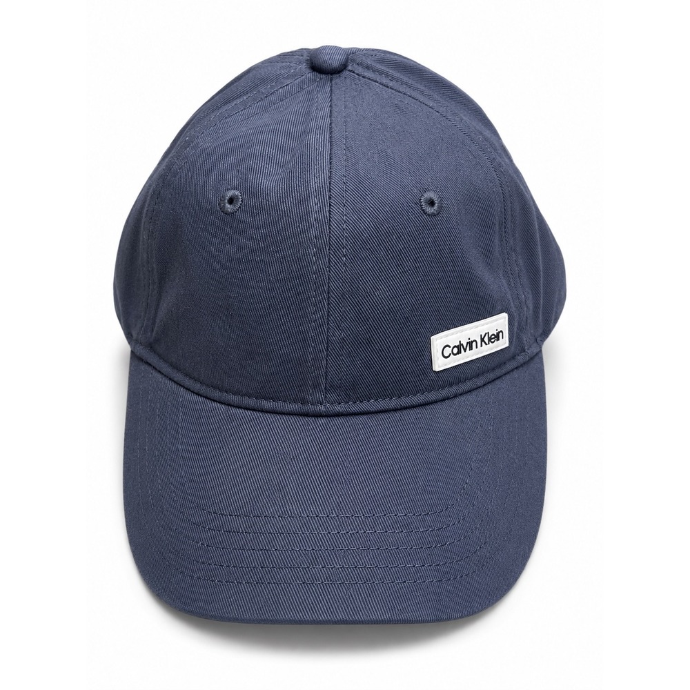 Calvin Klein Mens Steel Grey‎ Cotton Twill Baseball Cap Logo Patch Hat Unisex